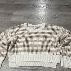 Pink Republic Cream and Tan Sweater